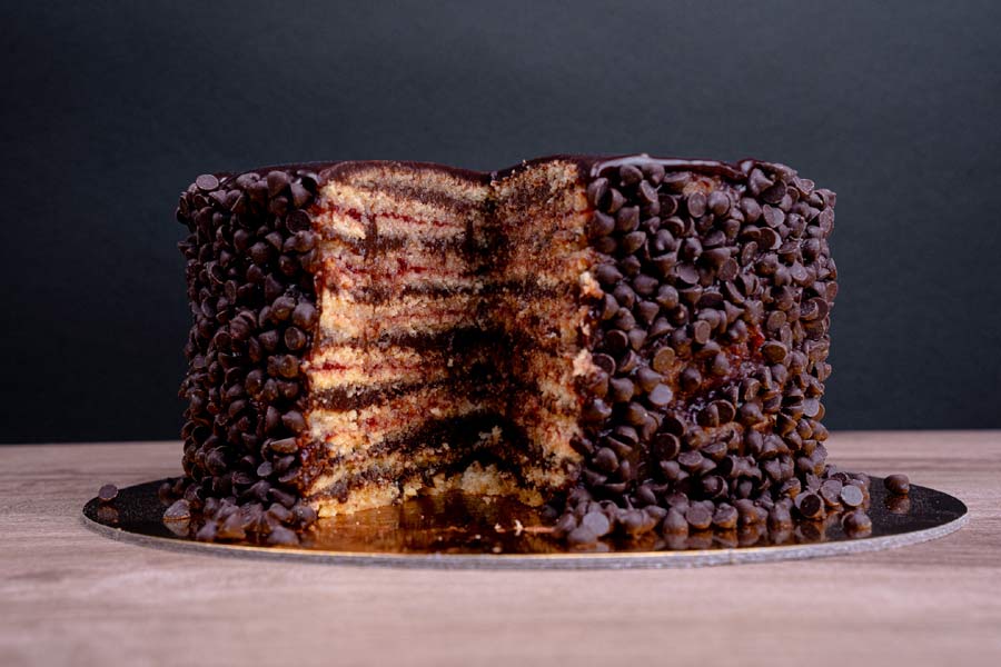 Torta de Panqueque Rellena de Chocolate